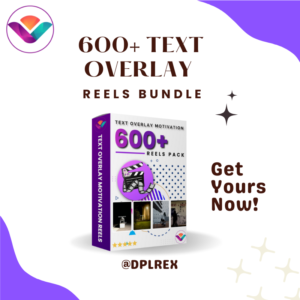 600+ Text Overlay Motivational Videos- Reels Bundle