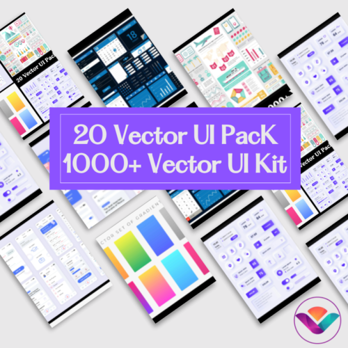 Coral Draw 20 Vector UI Pack- 1,000+ Vector UI Kit