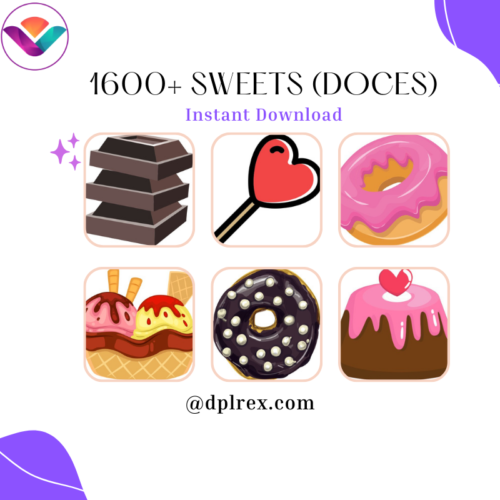 Coral Draw 1600+ Sweets Designs (Doces)