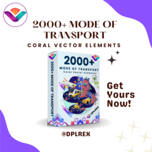 Coral Draw 2000+ Mode of Transport- Graphics Vector Elements