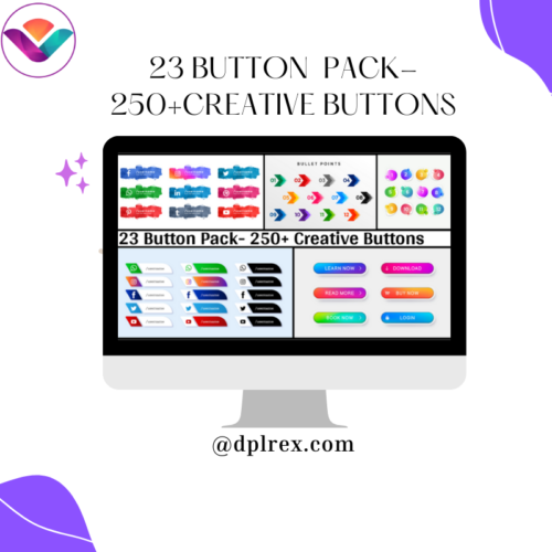 Coral Draw 23 Button Pack - 250+ Creative Buttons